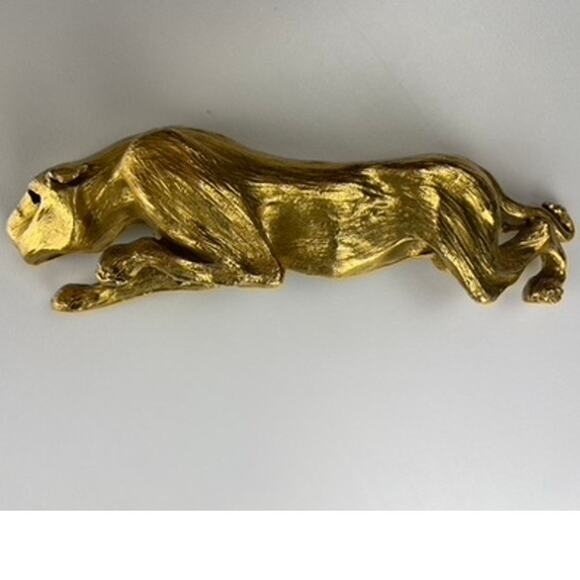 Vintage 70s CHRISTOPHER ROSS Panther Jaguar Belt Signed 1976 Gold Plated Buckle - Picture 8 of 9